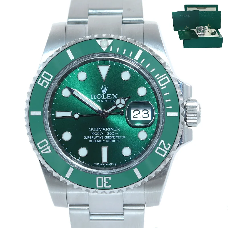 Digital Watches with Touchscreen-2020 Rolex Submariner Hulk 116610LV Green Ceramic Watch Box