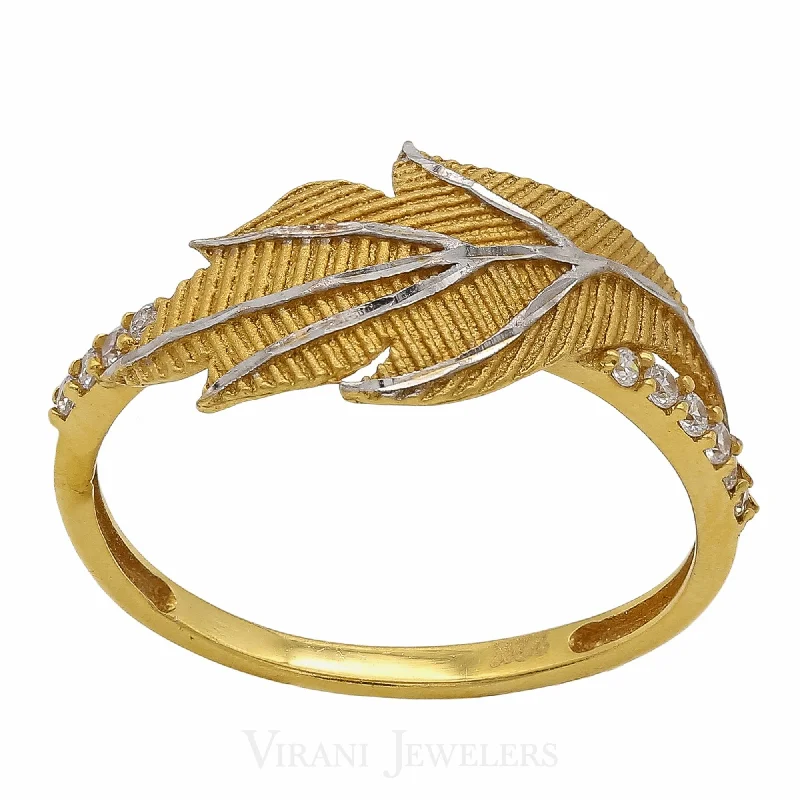 Vintage Promise Rings-22K Gold CZ Ring