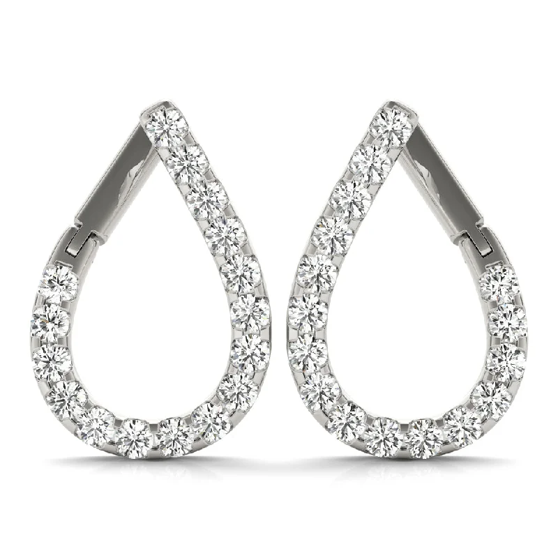 Colorful Statement Earrings-14K Drop Diamond Earring