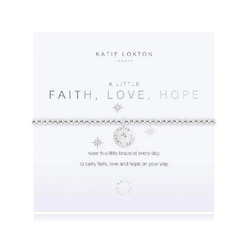 Adjustable Beaded Bracelets-A Littles & Co : A Little Faith Love Hope Bracelet