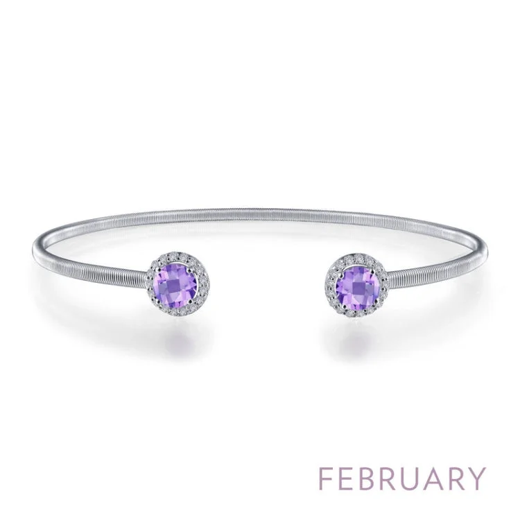 Elegant Rose Gold Bracelets-February Birthstone Bracelet