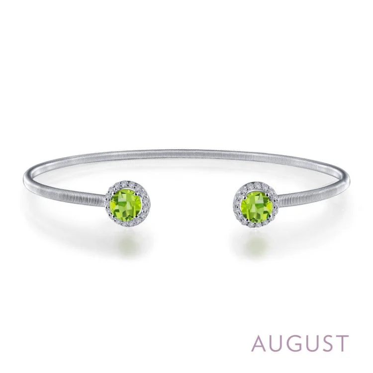 Adjustable Metal Bracelets-August Birthstone Bracelet