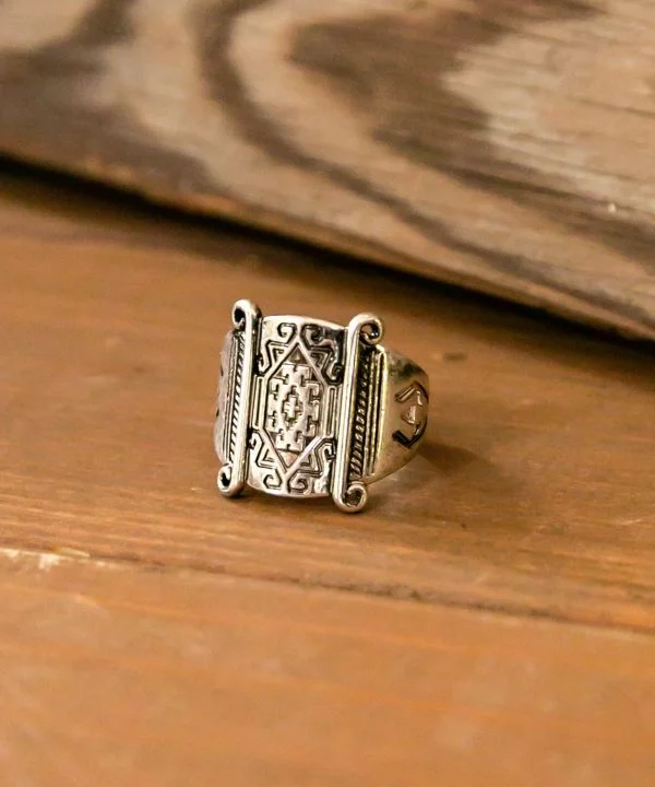 Vintage Art Deco Rings-KILIM Talisman Men's Ring