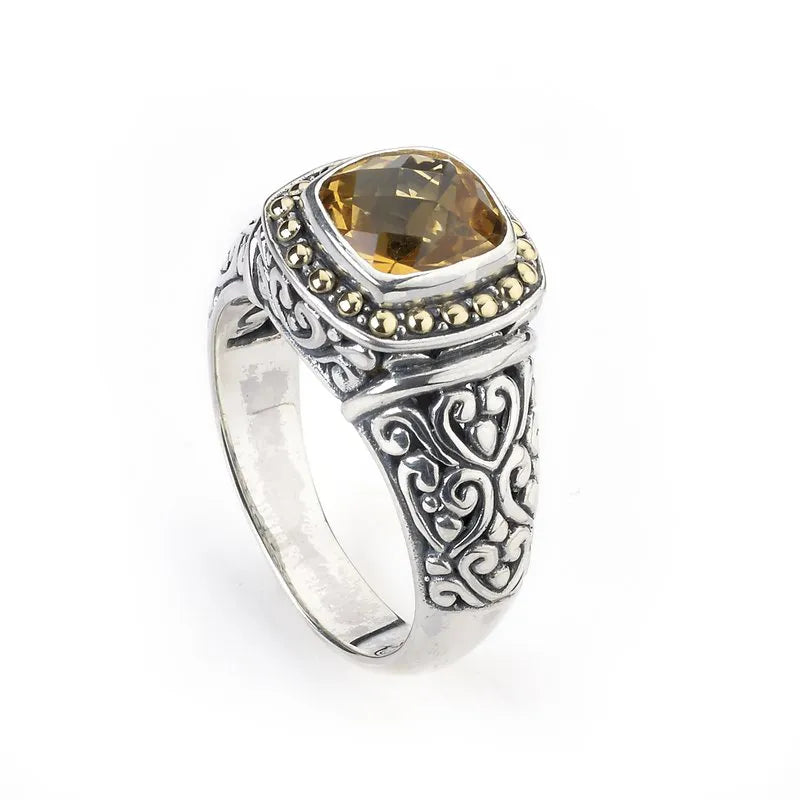 Dainty Gold Rings-Zion Ring- Citrine