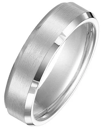 Men's Silver Wedding Bands-Gent's Black Tungsten Wedding Band Size 10