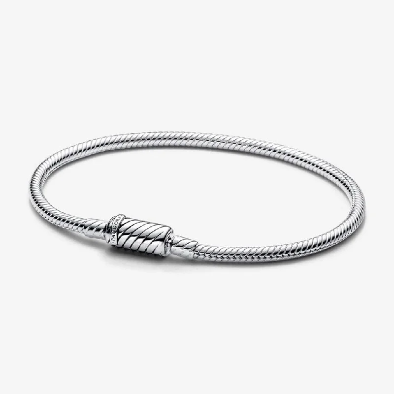 Boho Friendship Bracelets-PANDORA : Pandora Moments Sliding Magnetic Clasp Snake Chain Bracelet - Sterling Silver