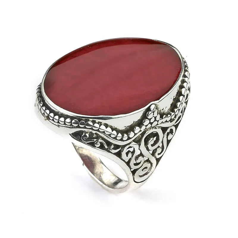 Birthstone Rings for Women-Heiress Ring- Coral