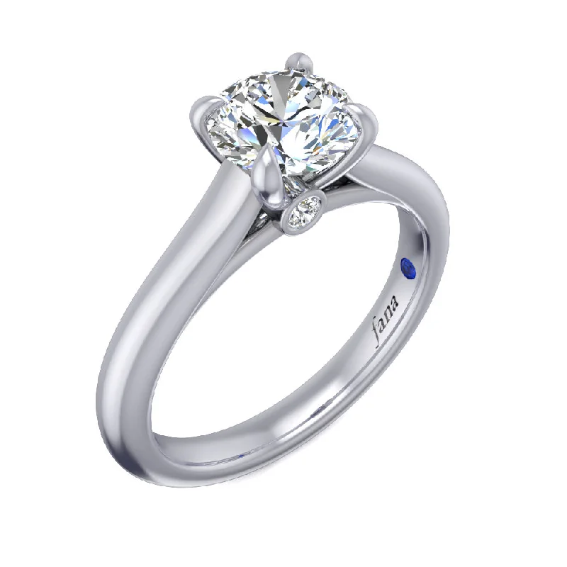 Round Diamond Engagement Rings-Fana Classic Soltaire with Peek a Boo Diamond