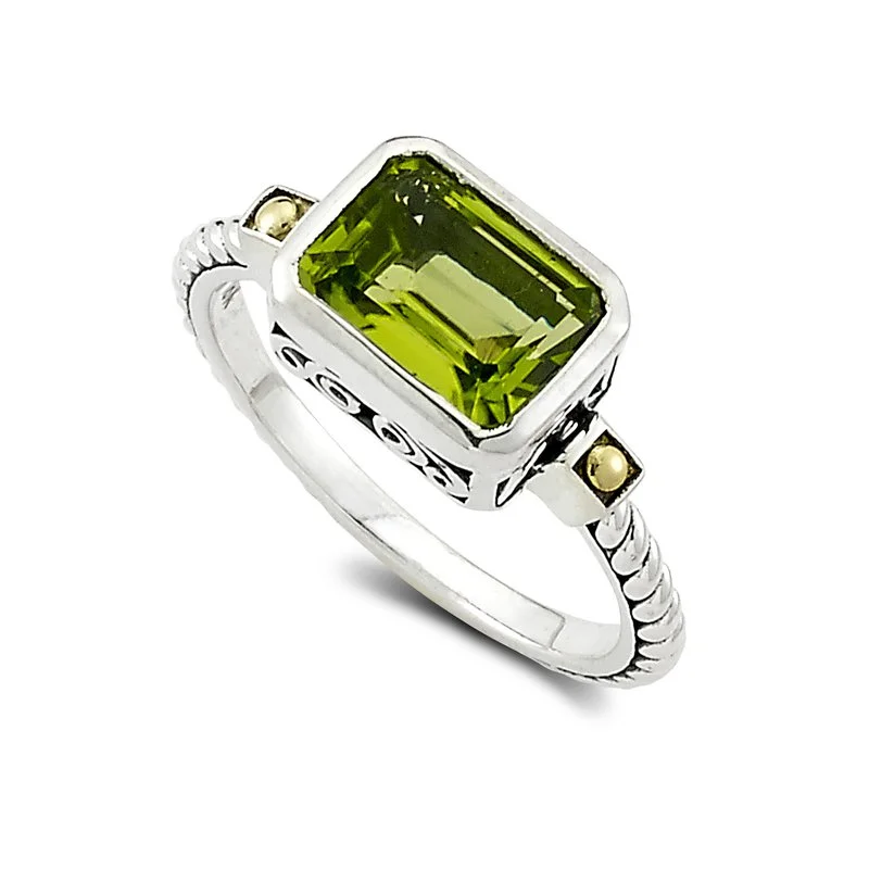 Handmade Gemstone Rings-Eirini Ring- Peridot