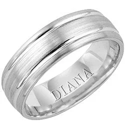 Unique Men's Wedding Bands-7mm Palladium Wedding Band, Size 10