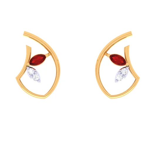 Eco-Friendly Earrings-14KT Intricately Crafted Latest Design Of Gold Earrings