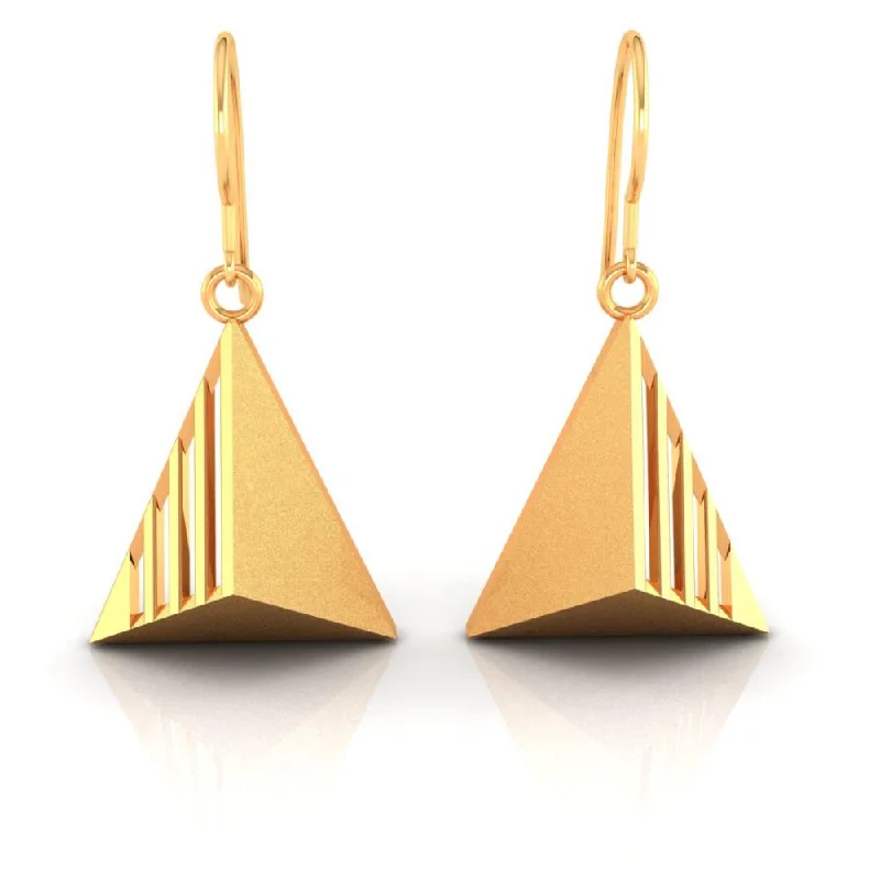 Personalized Jewelry Earrings-18k Exquisite Conical-shaped Gold Earrings