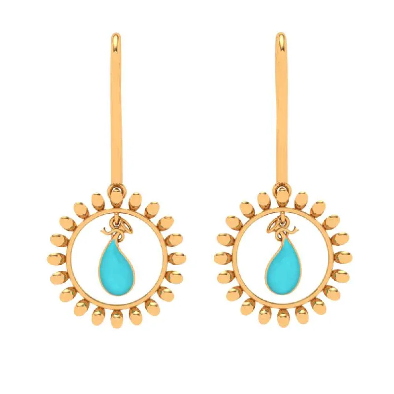 Colorful Resin Earrings-18k Gold Casual Earrings