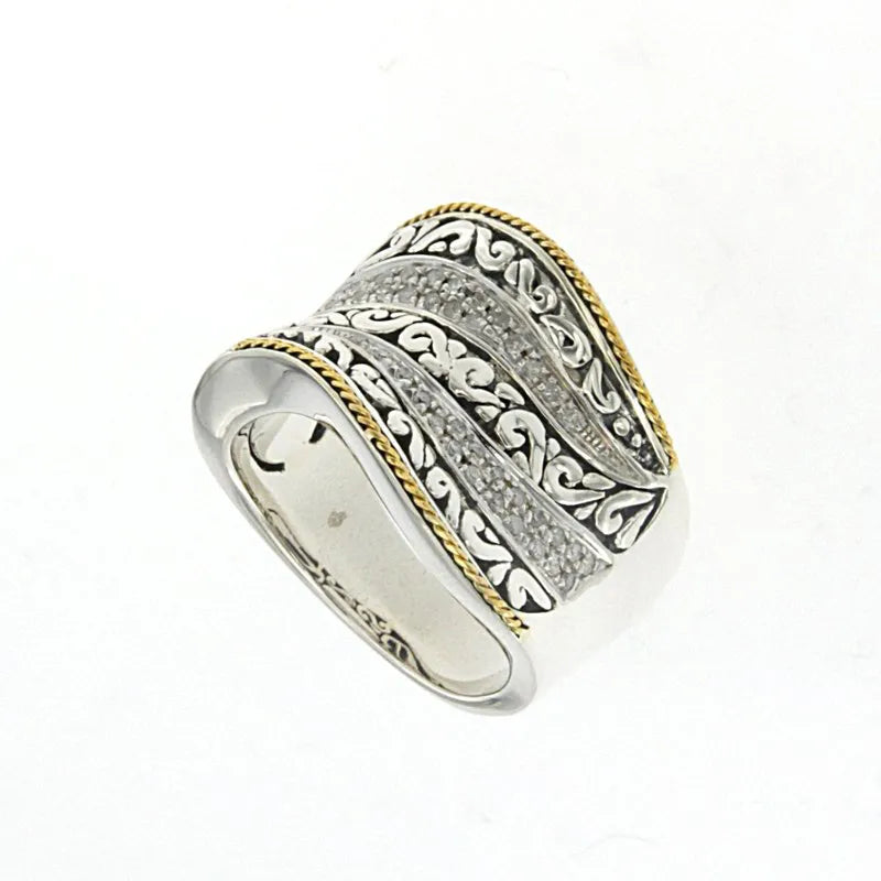 Oval Diamond Rings-Keramaian Ring