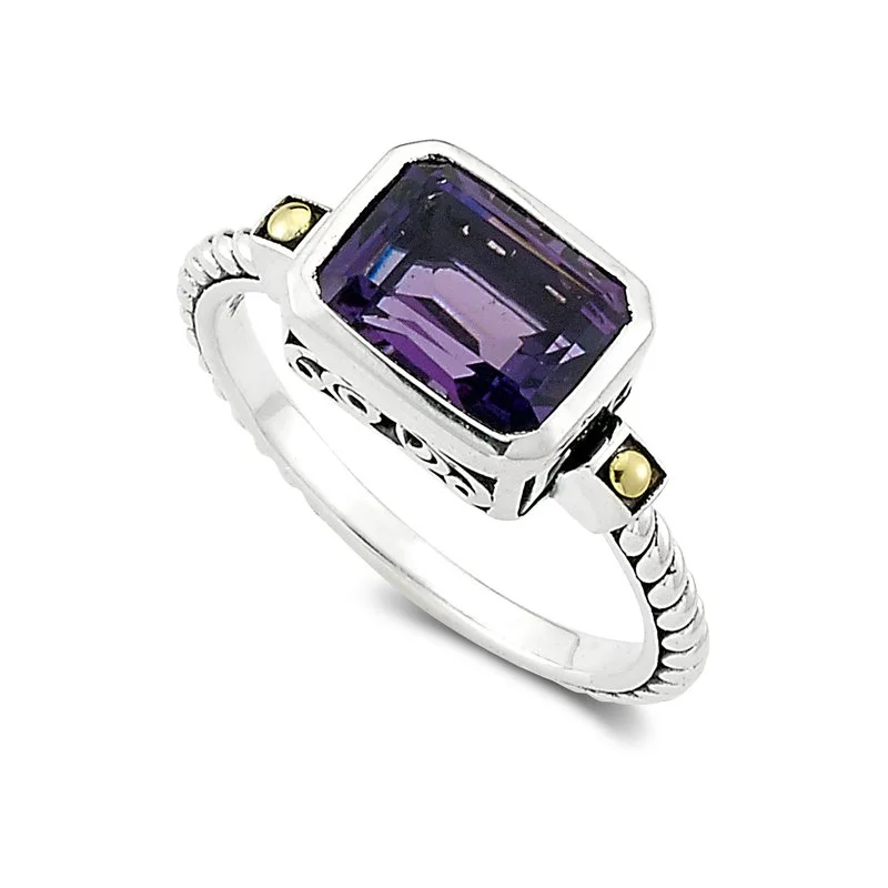 Men's Wedding Rings-Eirini Ring- Amethyst