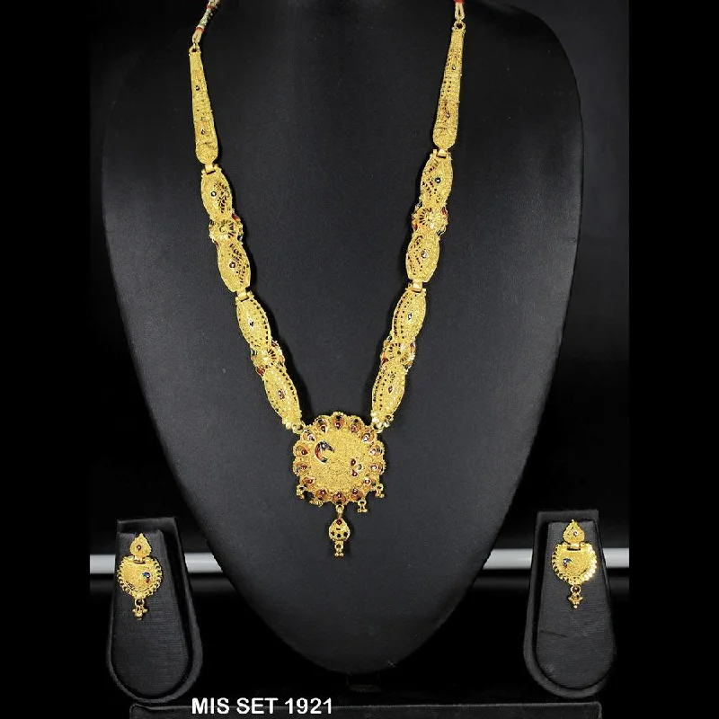 Geometric Necklaces for Women-Mahavir Forming Gold Necklace Set - MIS SET 1921