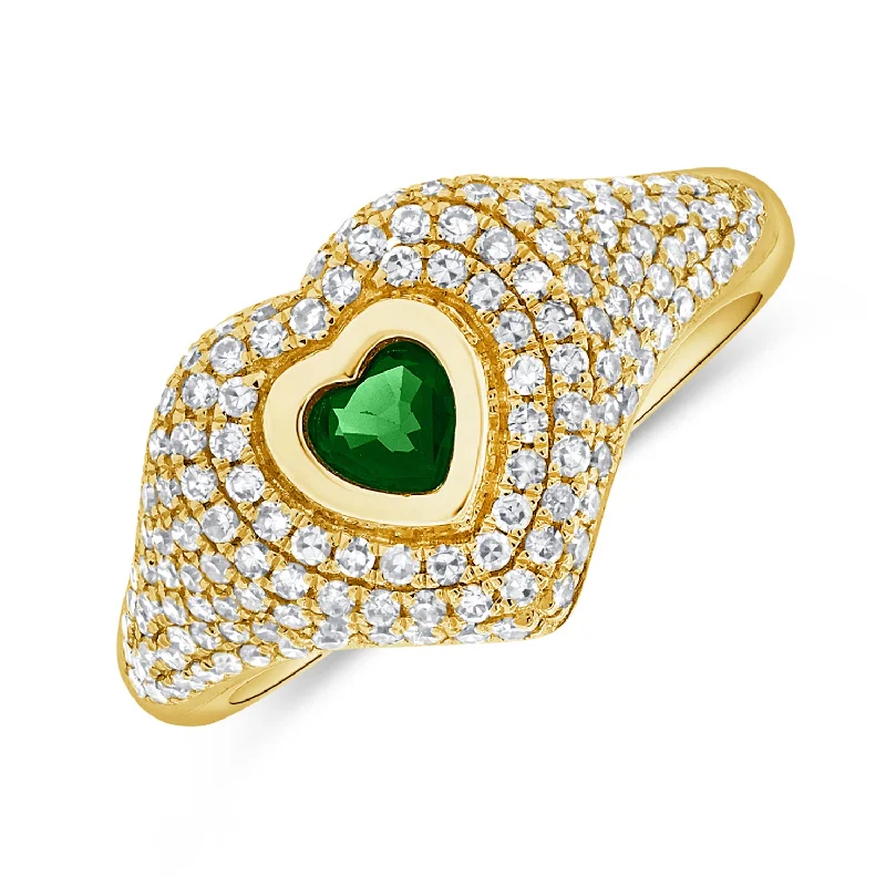 Customized Gold Rings-Chunky Heart Ring