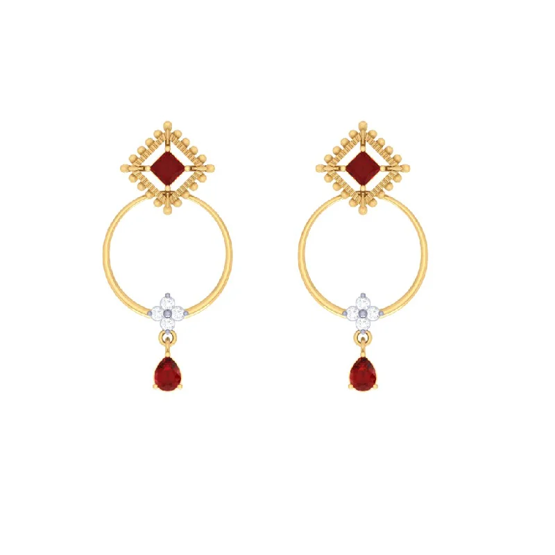 Personalized Gold Earrings-Impeccable Gold And Diamond Earrings That You Can't Give A Miss