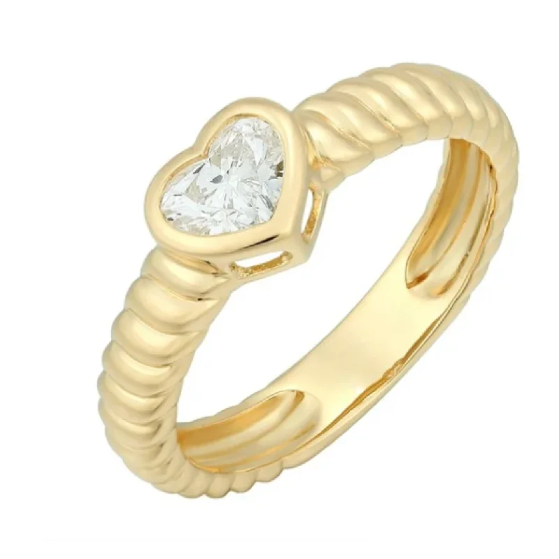 Vintage Art Deco Rings-Lab Braided Ring with Diamond Center