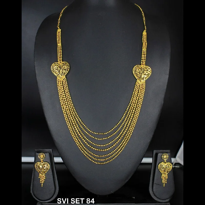 Layered Necklaces for Women-Mahavir Forming Gold Necklace Set - SVI SET 84