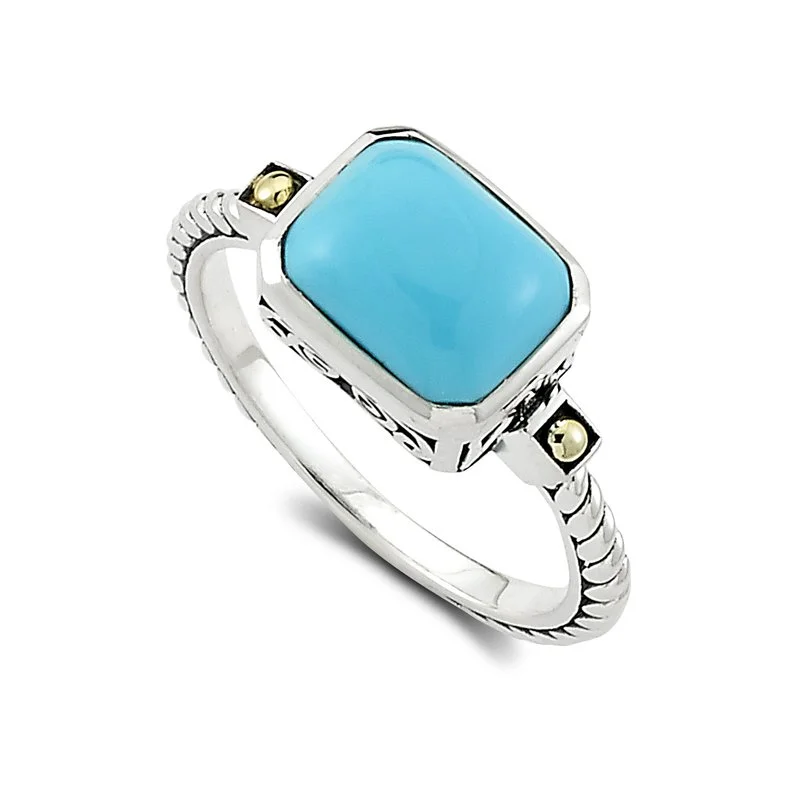 Unique Diamond Rings-Eirini Ring- Turquoise