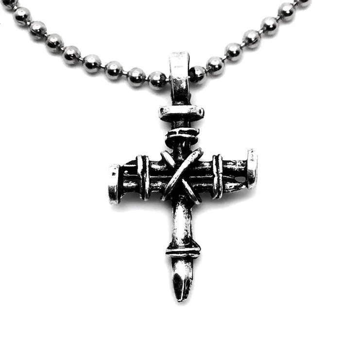 Elegant Layered Necklaces-Penny Nail Cross Necklace Mini