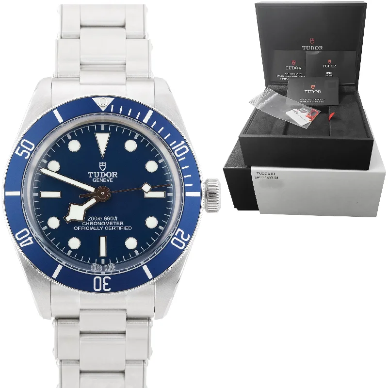 Fashionable Rose Gold Watches-MINT 2020 Tudor Black Bay Fifty Eight 58 BLUE Stainless Steel 39mm Watch 79030 B