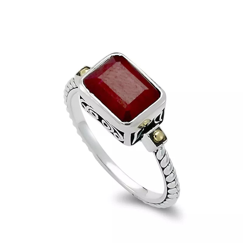 Designer Wedding Rings-Eirini Ring- Ruby