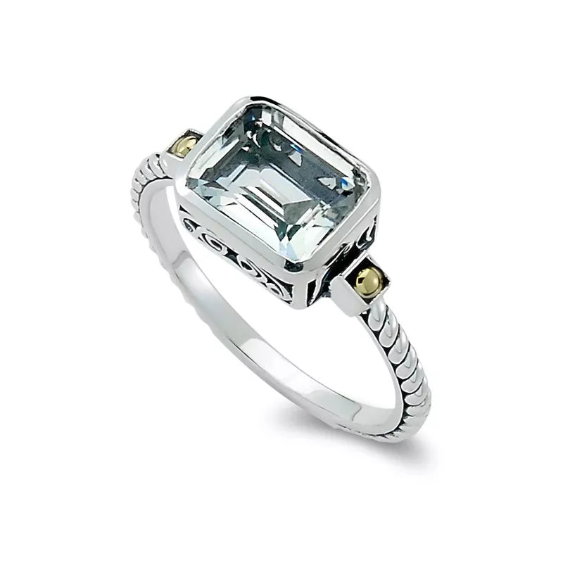 Black Diamond Rings-Eirini Ring- White Topaz