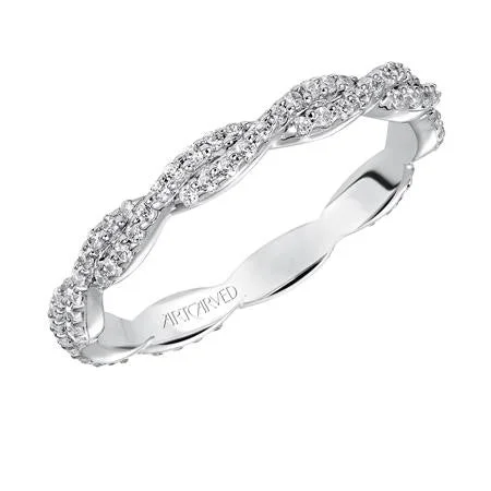 Custom Wedding Bands-Braided Diamond Wedding Band