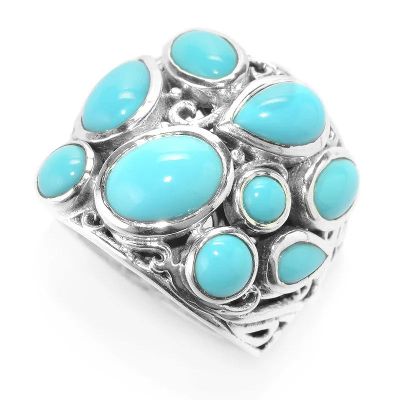 Customized Engagement Rings-Amanzi Ring- Turquoise