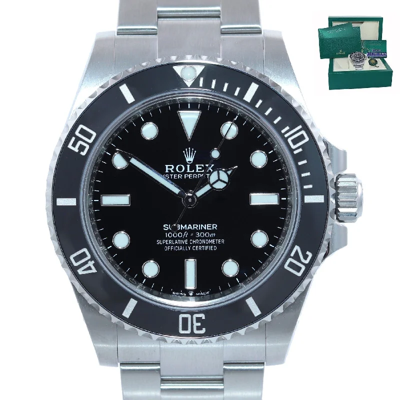 Smart Watches for Android and iOS-MAY 2022 BRAND NEW PAPERS Rolex Submariner 41mm Black Ceramic 124060LN Watch