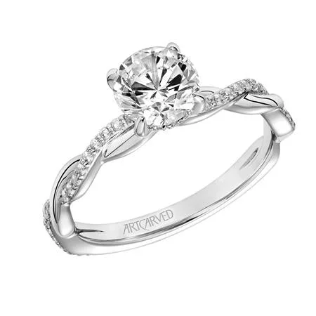 Simple Promise Rings-ArtCarved "Cassidy" Engagement Ring