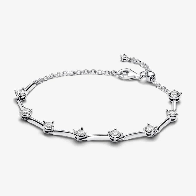 Men’s Custom Bracelets-PANDORA : Sparkling Bars Bracelet