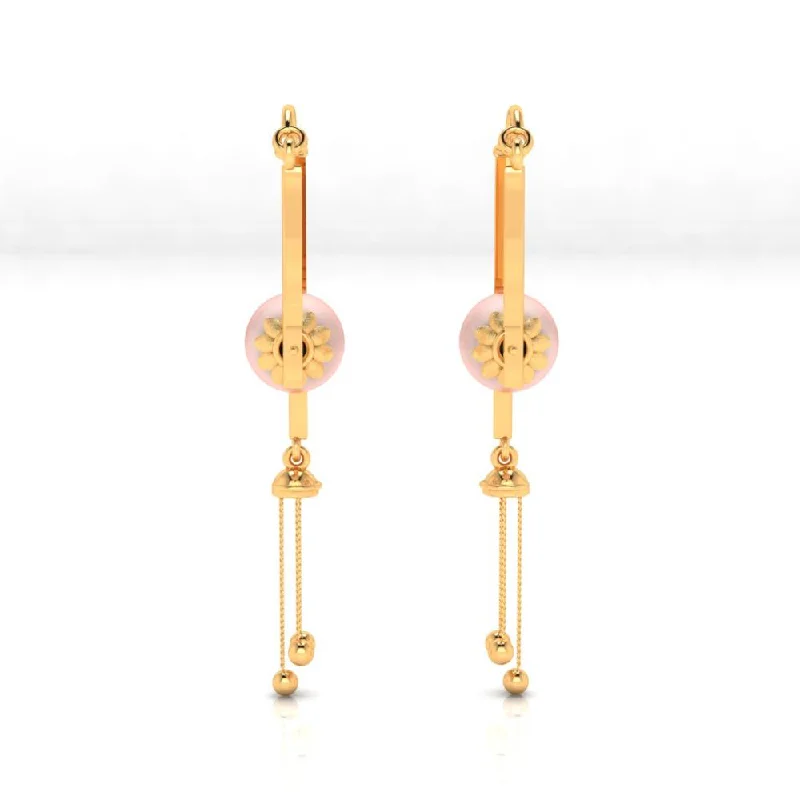 Sparkling Crystal Earrings-18k Gold Dangler Earrings With Very Unique Craftsmanship