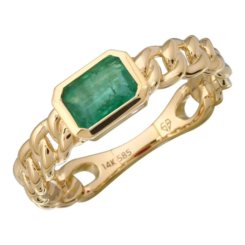 Vintage Wedding Rings-Chain Gemstone Ring