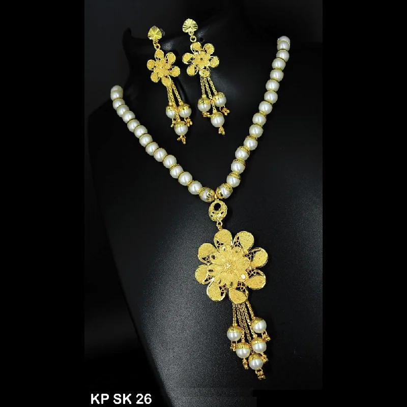 Fashionable Charm Necklaces-Mahavir Forming Gold Necklace Set - KP SK 26 SET