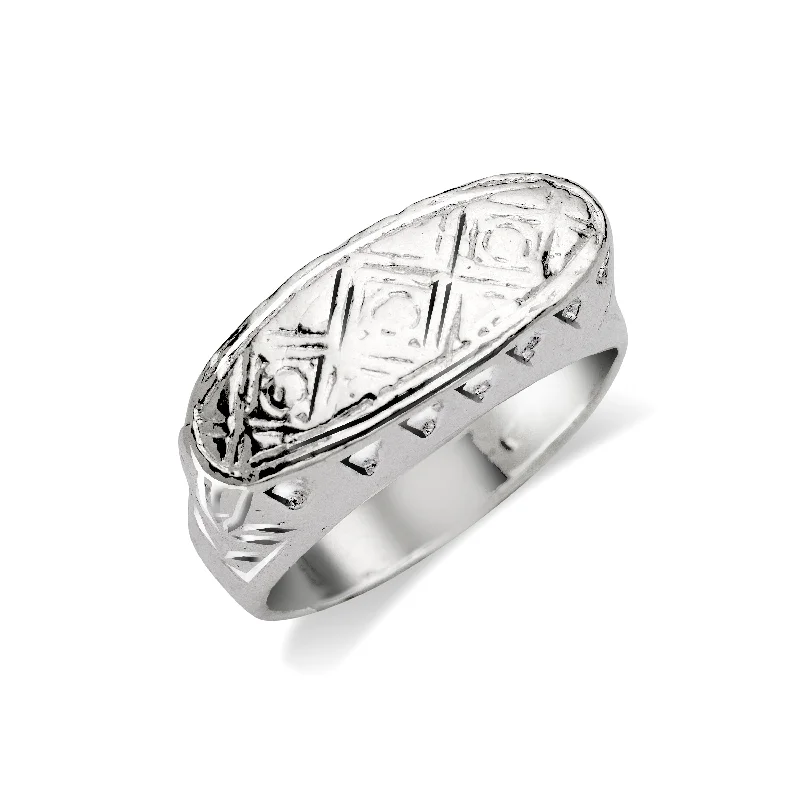 Trendy Gemstone Rings-African Traditional Tuareg .925 sterling silver ring