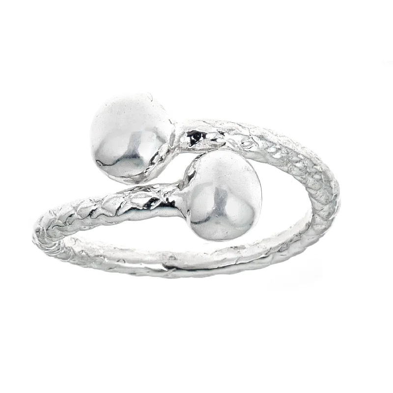 Designer Fashion Rings-Better Jewelry Classic Ball Ends .925 Sterling Silver West Indian Style Ring