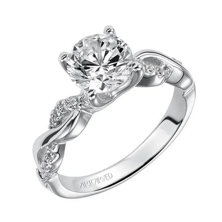 Stackable Rings for Women-ArtCarved "Gabriella" Engagement Ring