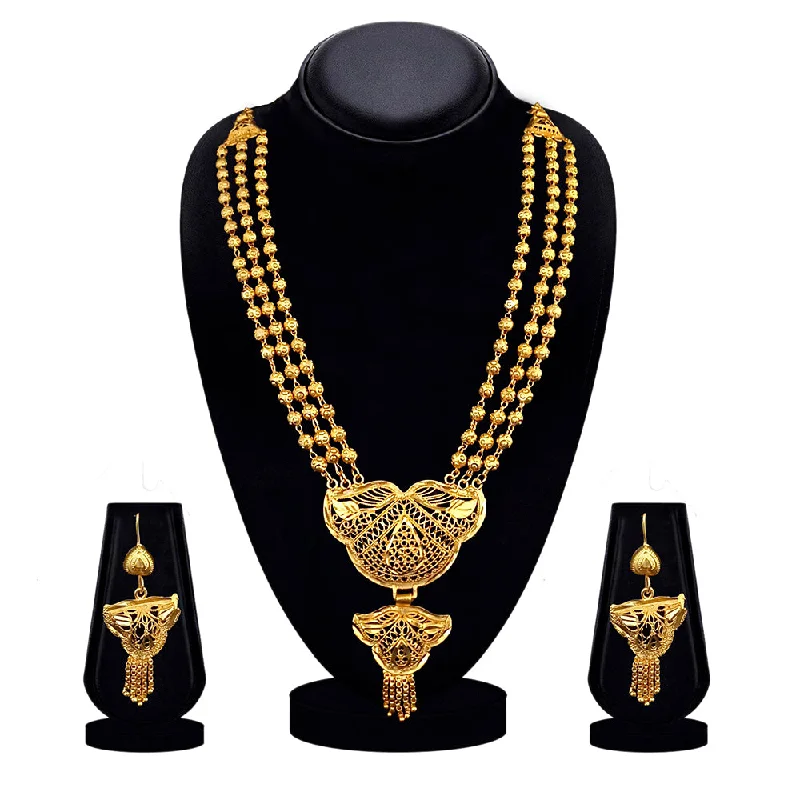 Opal Necklaces for Women-Kalyani Forming Gold plated Necklace set