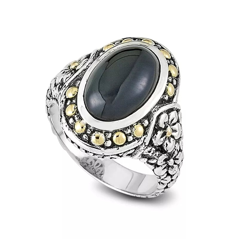 Antique Gold Rings-Ijen Ring- Onyx