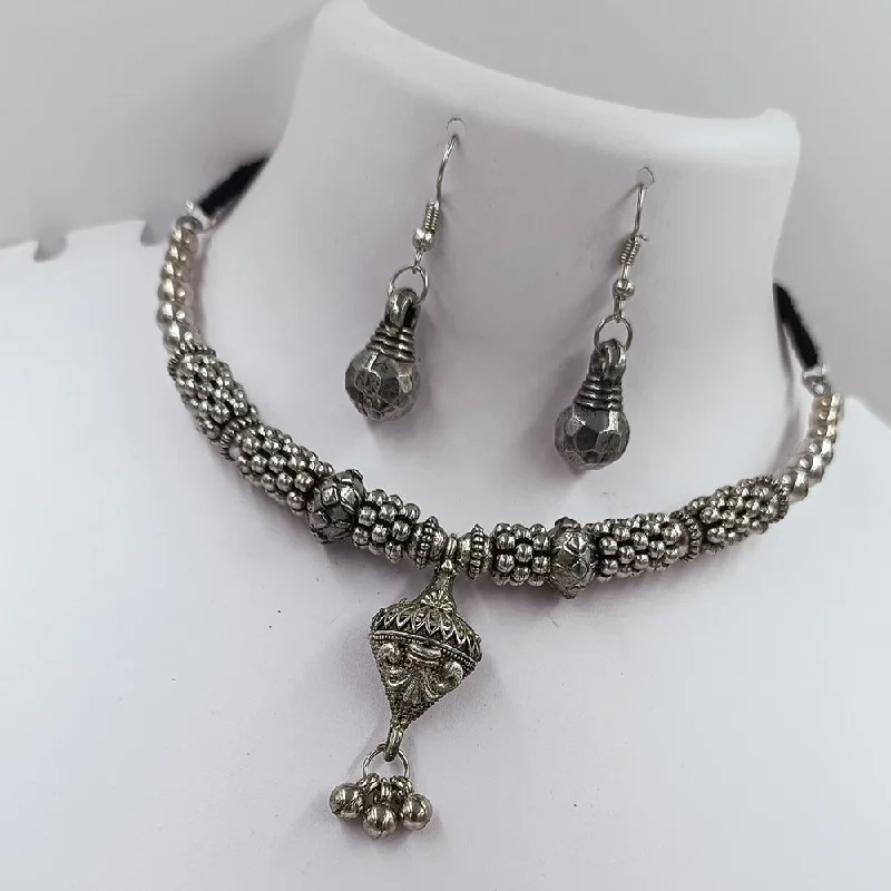 Bohemian Style Necklaces-Kavita Art Oxidised Plated Necklace Set