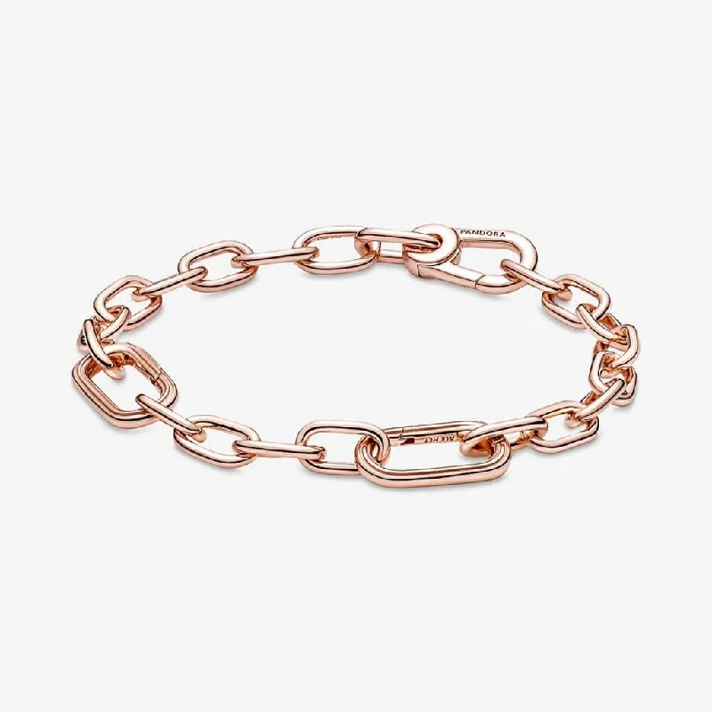 Elegant Crystal Cuff Bracelets-PANDORA : Pandora ME Link Chain Bracelet with 2 Connectors in Rose Gold