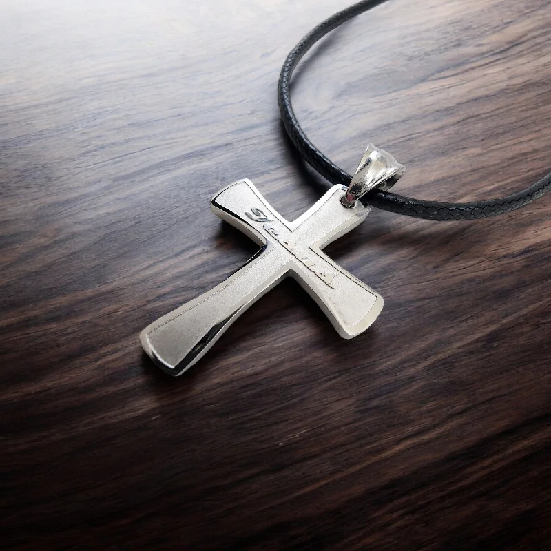 Minimalist Necklace Designs-Cross Jesus Necklace