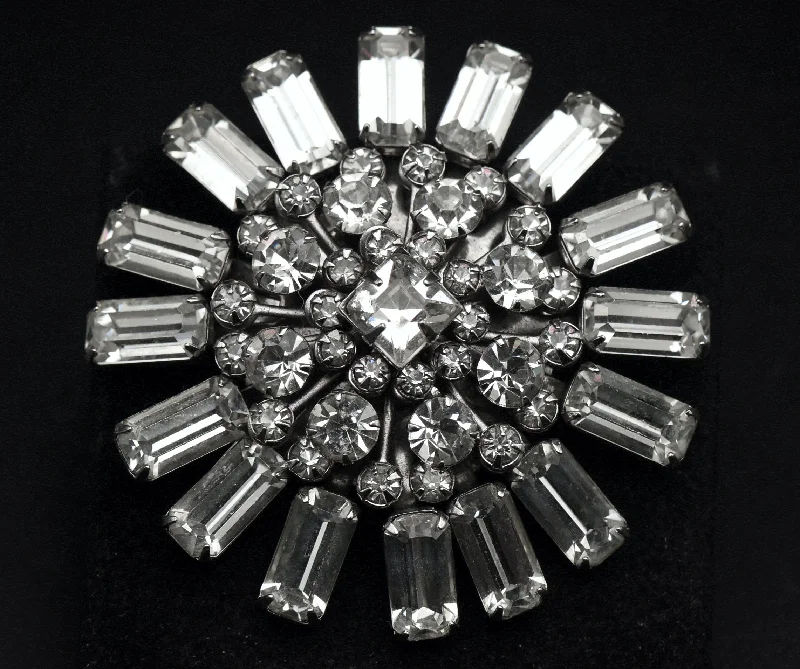 High-End Brooch for Formal Occasions-Vintage Rhinestone Brooch