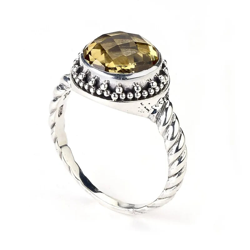 Birthstone Stackable Rings-Batur Ring- Citrine