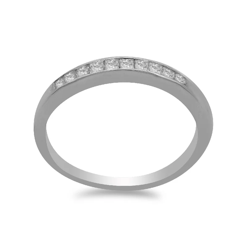 Unique Stackable Rings-14K White Gold Diamond Ring