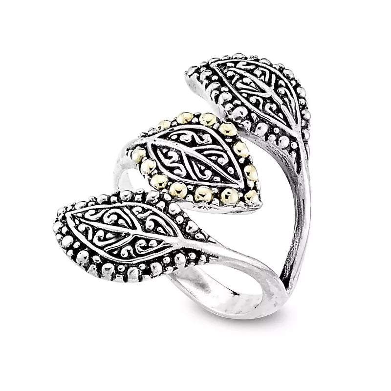 Platinum Wedding Rings for Women-Daun Ring