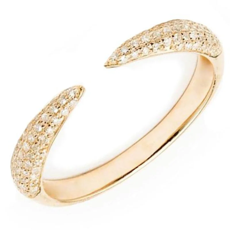 Black Diamond Rings-Pave Claw Ring